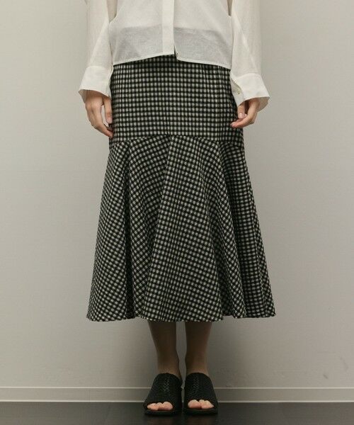 GRACE CONTINENTAL / グレースコンチネンタル ロング・マキシ丈スカート | 【スタイリスト木津明子さんインスタライブ紹介】チェックマーメイドスカート | 詳細4