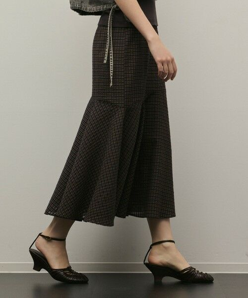 GRACE CONTINENTAL / グレースコンチネンタル ロング・マキシ丈スカート | 【スタイリスト木津明子さんインスタライブ紹介】チェックマーメイドスカート | 詳細13