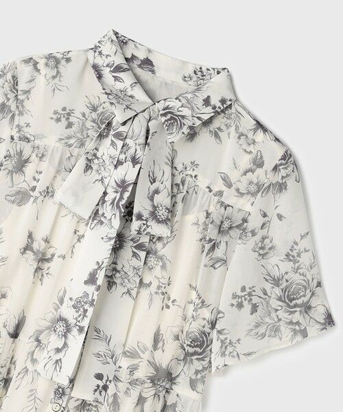 GRACE CONTINENTAL / グレースコンチネンタル ミニ丈・ひざ丈ワンピース | 【スタイリスト木津明子さんインスタライブ紹介】フラワープリントシャツフレアワンピース | 詳細12