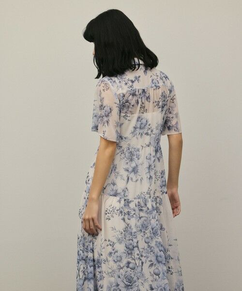 GRACE CONTINENTAL / グレースコンチネンタル ミニ丈・ひざ丈ワンピース | 【スタイリスト木津明子さんインスタライブ紹介】フラワープリントシャツフレアワンピース | 詳細22