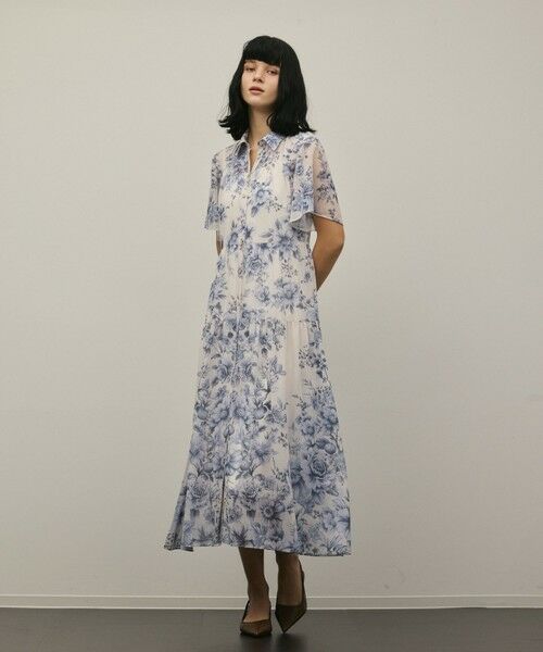 GRACE CONTINENTAL / グレースコンチネンタル ミニ丈・ひざ丈ワンピース | 【スタイリスト木津明子さんインスタライブ紹介】フラワープリントシャツフレアワンピース | 詳細29