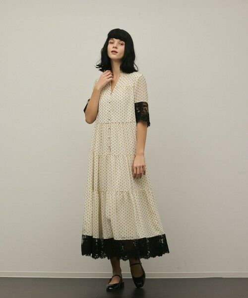 GRACE CONTINENTAL / グレースコンチネンタル ロング・マキシ丈ワンピース | カフタンシフォンワンピース（キナリ）