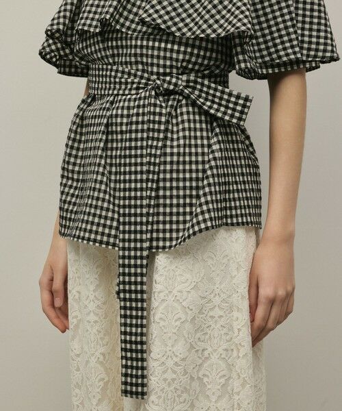 GRACE CONTINENTAL / グレースコンチネンタル シャツ・ブラウス | 【スタイリスト木津明子さんインスタライブ紹介】チェックケープブラウス | 詳細10