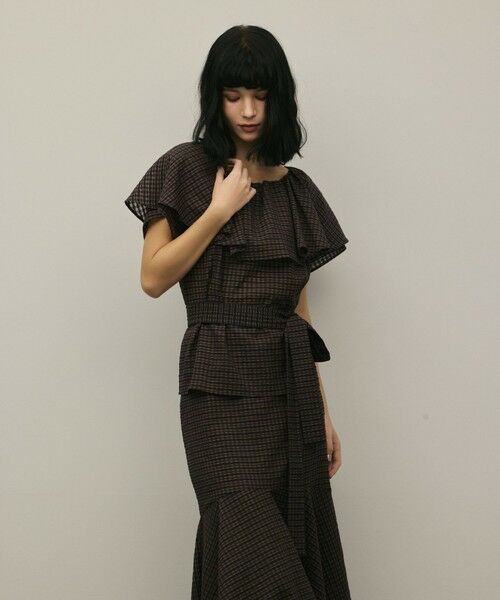 GRACE CONTINENTAL / グレースコンチネンタル シャツ・ブラウス | 【スタイリスト木津明子さんインスタライブ紹介】チェックケープブラウス | 詳細12