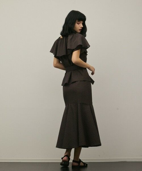 GRACE CONTINENTAL / グレースコンチネンタル シャツ・ブラウス | 【スタイリスト木津明子さんインスタライブ紹介】チェックケープブラウス | 詳細16