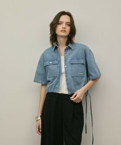 GRACE CONTINENTAL / グレースコンチネンタル シャツ・ブラウス | ハーフスリーブデニムシャツ