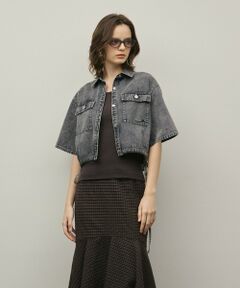 GRACE CONTINENTAL / グレースコンチネンタル シャツ・ブラウス | ハーフスリーブデニムシャツ