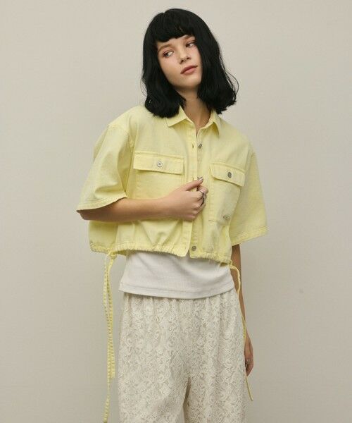 GRACE CONTINENTAL / グレースコンチネンタル シャツ・ブラウス | ハーフスリーブデニムシャツ | 詳細1