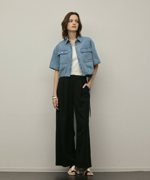 GRACE CONTINENTAL / グレースコンチネンタル シャツ・ブラウス | ハーフスリーブデニムシャツ | 詳細10