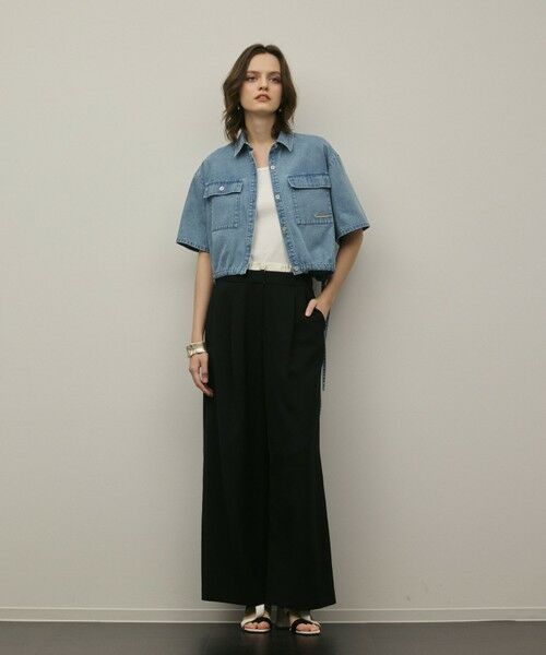 GRACE CONTINENTAL / グレースコンチネンタル シャツ・ブラウス | ハーフスリーブデニムシャツ | 詳細14