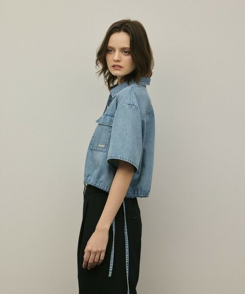 GRACE CONTINENTAL / グレースコンチネンタル シャツ・ブラウス | ハーフスリーブデニムシャツ | 詳細16