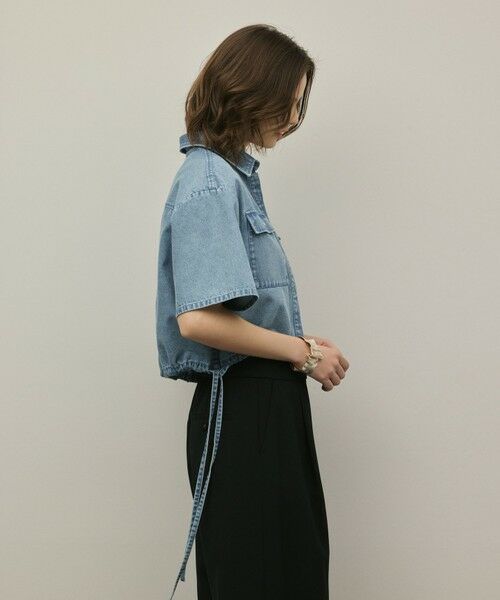 GRACE CONTINENTAL / グレースコンチネンタル シャツ・ブラウス | ハーフスリーブデニムシャツ | 詳細18
