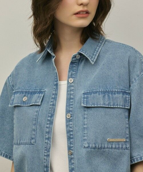 GRACE CONTINENTAL / グレースコンチネンタル シャツ・ブラウス | ハーフスリーブデニムシャツ | 詳細19