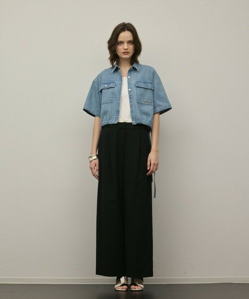 GRACE CONTINENTAL / グレースコンチネンタル シャツ・ブラウス | ハーフスリーブデニムシャツ | 詳細9