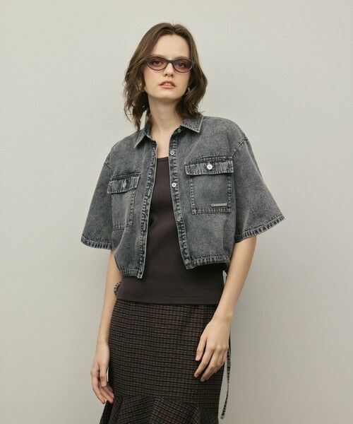 GRACE CONTINENTAL / グレースコンチネンタル シャツ・ブラウス | ハーフスリーブデニムシャツ | 詳細27