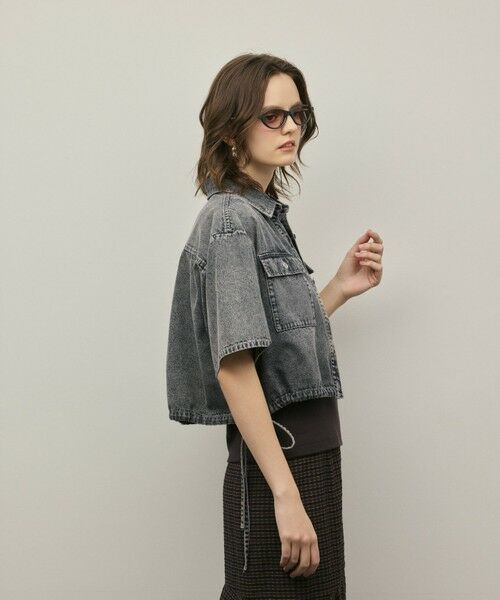 GRACE CONTINENTAL / グレースコンチネンタル シャツ・ブラウス | ハーフスリーブデニムシャツ | 詳細30