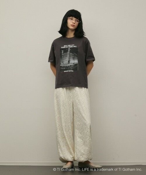 GRACE CONTINENTAL / グレースコンチネンタル カットソー | LIFEphotoTシャツ（チャコール）