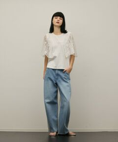 GRACE CONTINENTAL / グレースコンチネンタル カットソー | レースフレアカットトップ