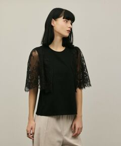 GRACE CONTINENTAL / グレースコンチネンタル カットソー | レースフレアカットトップ