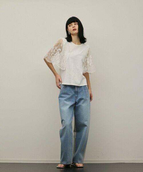 GRACE CONTINENTAL / グレースコンチネンタル カットソー | レースフレアカットトップ | 詳細10