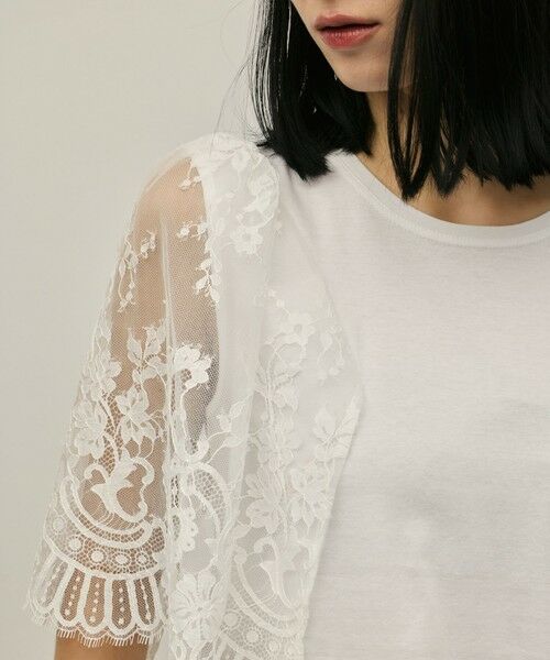GRACE CONTINENTAL / グレースコンチネンタル カットソー | レースフレアカットトップ | 詳細8