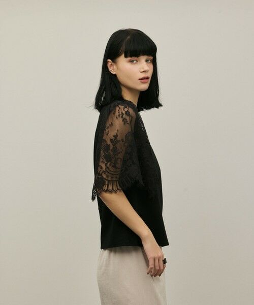 GRACE CONTINENTAL / グレースコンチネンタル カットソー | レースフレアカットトップ | 詳細15
