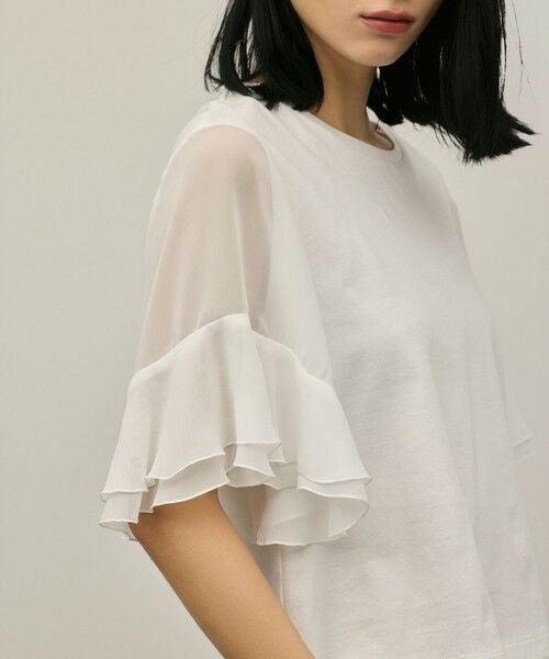 GRACE CONTINENTAL / グレースコンチネンタル カットソー | シフォンスリーブカットトップ | 詳細1