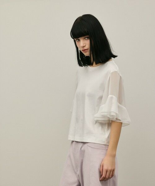 GRACE CONTINENTAL / グレースコンチネンタル カットソー | シフォンスリーブカットトップ | 詳細7