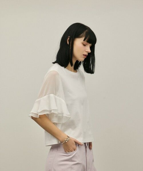 GRACE CONTINENTAL / グレースコンチネンタル カットソー | シフォンスリーブカットトップ | 詳細8