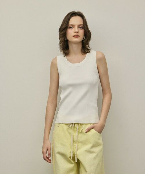 GRACE CONTINENTAL / グレースコンチネンタル タンクトップ | リブニットタンクトップ（ホワイト）