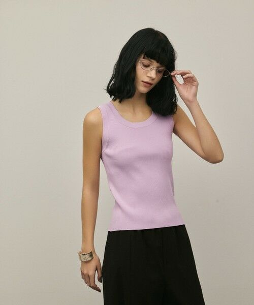 GRACE CONTINENTAL / グレースコンチネンタル タンクトップ | リブニットタンクトップ（ピンク）