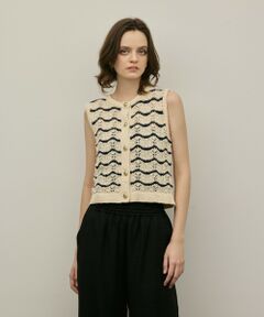 GRACE CONTINENTAL / グレースコンチネンタル ベスト | クロシェライクニットジレ
