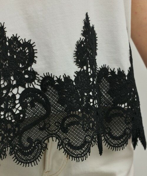 GRACE CONTINENTAL / グレースコンチネンタル カットソー | レースヘムロゴTシャツ | 詳細12