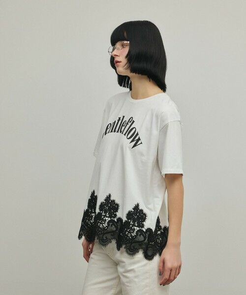 GRACE CONTINENTAL / グレースコンチネンタル カットソー | レースヘムロゴTシャツ | 詳細2