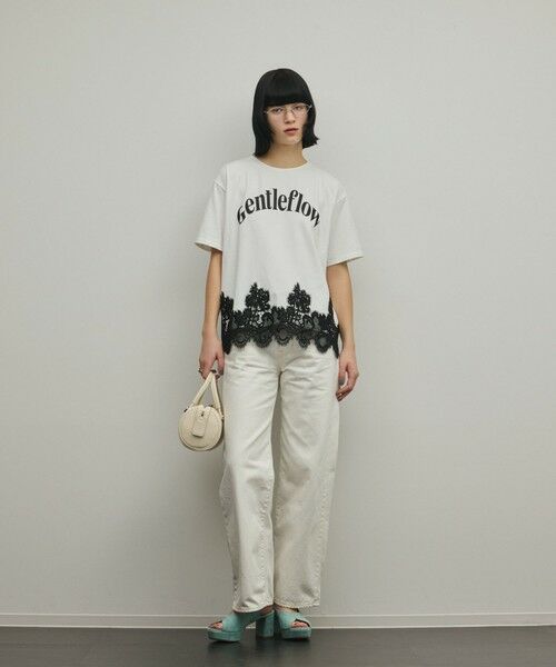 GRACE CONTINENTAL / グレースコンチネンタル カットソー | レースヘムロゴTシャツ | 詳細3
