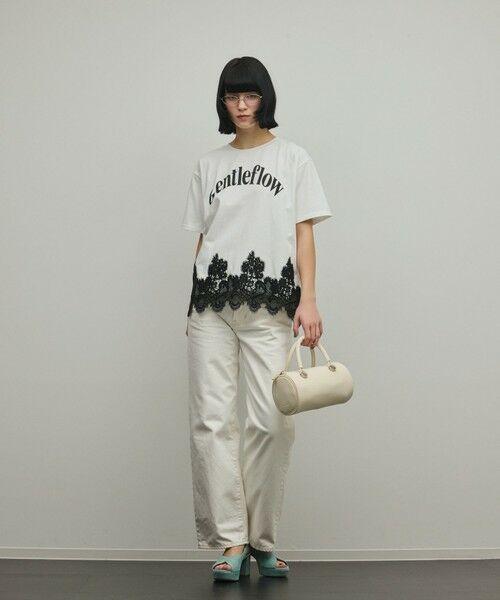 GRACE CONTINENTAL / グレースコンチネンタル カットソー | レースヘムロゴTシャツ | 詳細7