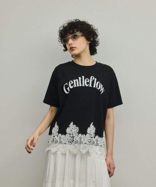 GRACE CONTINENTAL / グレースコンチネンタル カットソー | レースヘムロゴTシャツ | 詳細15