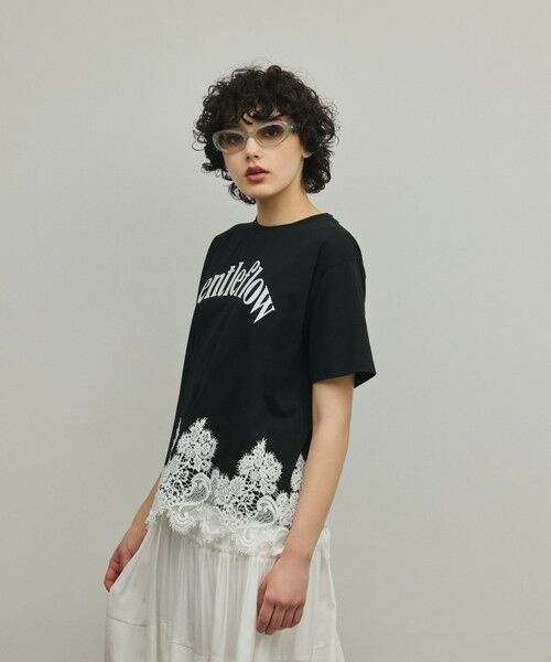 GRACE CONTINENTAL / グレースコンチネンタル カットソー | レースヘムロゴTシャツ | 詳細19