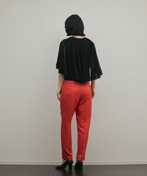 GRACE CONTINENTAL / グレースコンチネンタル スラックス・ドレスパンツ | トリアセ麻調テーパードパンツ | 詳細12