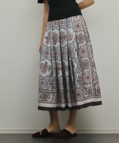GRACE CONTINENTAL / グレースコンチネンタル ミニ・ひざ丈スカート | ヴィンテージプリントタックスカート