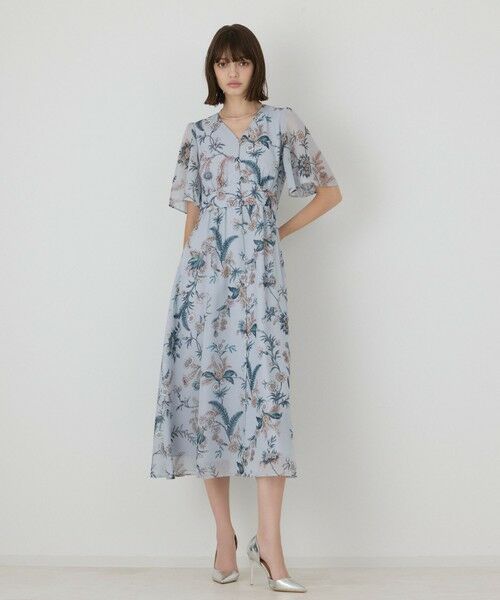 GRACE CONTINENTAL / グレースコンチネンタル ロング・マキシ丈ワンピース | シノワズリプリントワンピース（ブルー）
