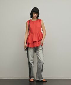 GRACE CONTINENTAL / グレースコンチネンタル シャツ・ブラウス | トリアセ麻調ペプラムブラウス