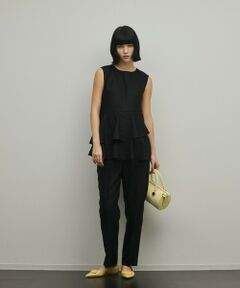 GRACE CONTINENTAL / グレースコンチネンタル シャツ・ブラウス | トリアセ麻調ペプラムブラウス