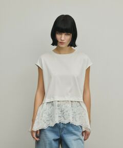 GRACE CONTINENTAL / グレースコンチネンタル カットソー | ヘムembカットトップ