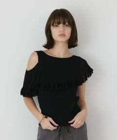 GRACE CONTINENTAL / グレースコンチネンタル その他トップス | リブフレアニットトップ