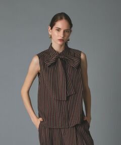 GRACE CONTINENTAL / グレースコンチネンタル シャツ・ブラウス | ヒッコリージャガードボウタイブラウス