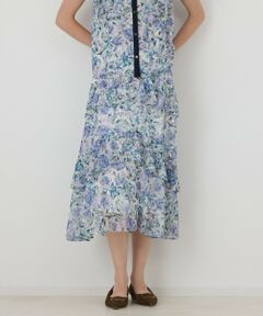 GRACE CONTINENTAL / グレースコンチネンタル ミニ・ひざ丈スカート | フラワープリントフリルスカート