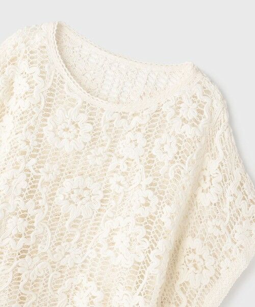 GRACE CONTINENTAL / グレースコンチネンタル その他トップス | メッシュエンブロイダリーポンチョトップ | 詳細12