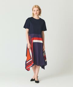 GRACE CONTINENTAL / グレースコンチネンタル ロング・マキシ丈ワンピース | プリントコンビカットワンピース