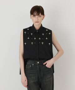 GRACE CONTINENTAL / グレースコンチネンタル シャツ・ブラウス | ビジューノースリーブシャツ